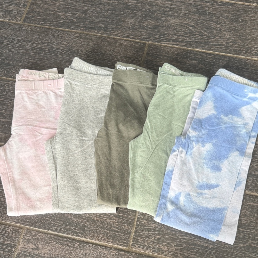 Wonder Nation Kids Leggings - set of 5 - size S (6-6x)